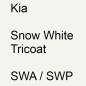 Preview: Kia, Snow White Tricoat, SWA / SWP.